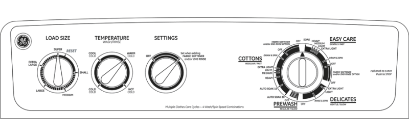 3.6 DOE cu. ft. stainless steel capacity washer GTWN4000MWS
