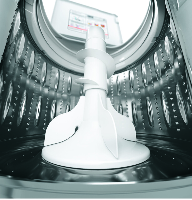 GE 3.8 DOE cu. ft. washer with stainless steel basket White GTWN5650FWS Picture 1