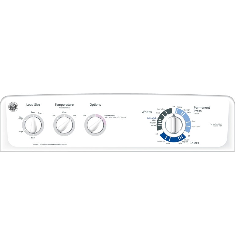 GE 3.6 DOE cu. ft. capacity Extra Action basket White GTWP1800DWW Picture 1