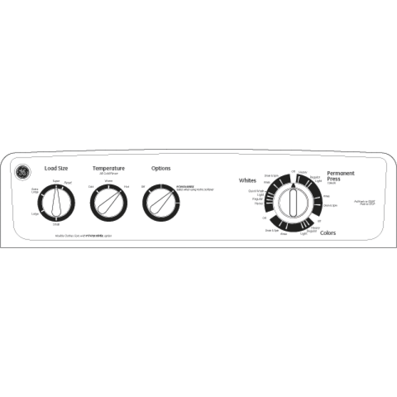 3.7 DOE cu. ft. capacity Extra Action basket GTWP1800HWS