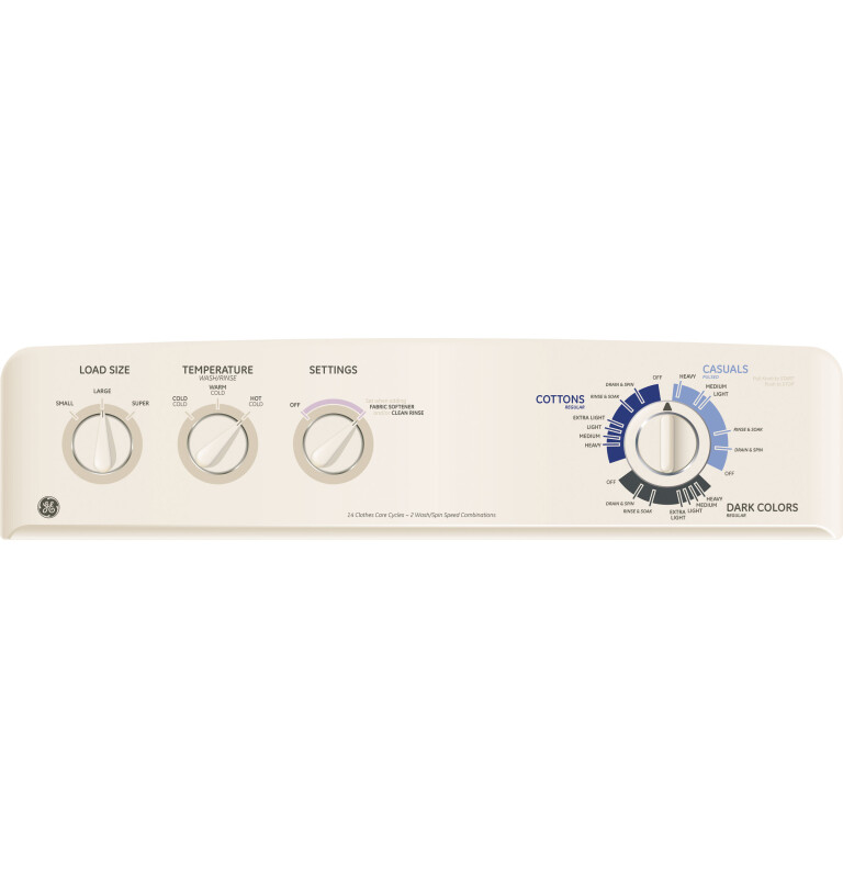 3.3 DOE cu. ft. capacity Extra Action basket GTWP2005MCC