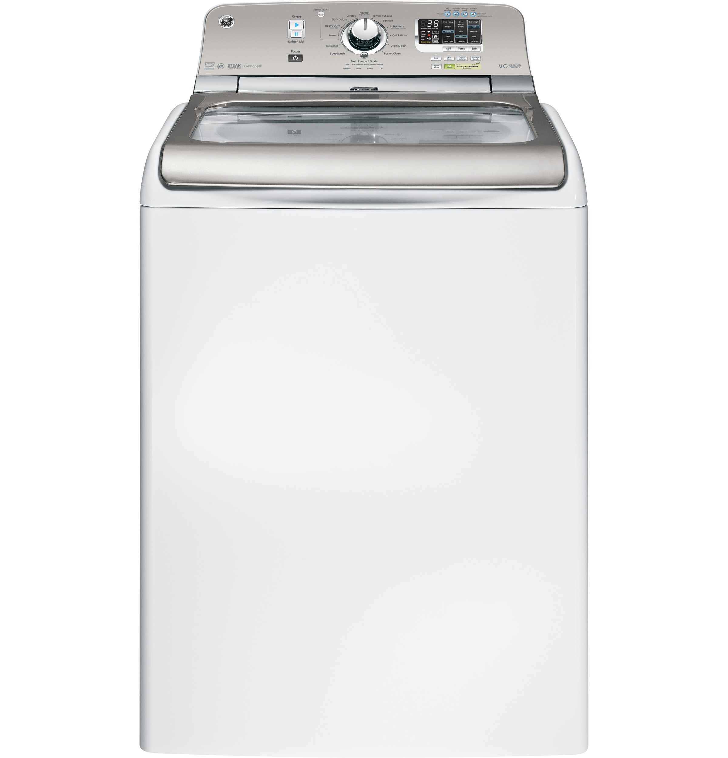 5.0 DOE cu. ft. capacity washer with stainless steel basket and steam GTWS8350HWS