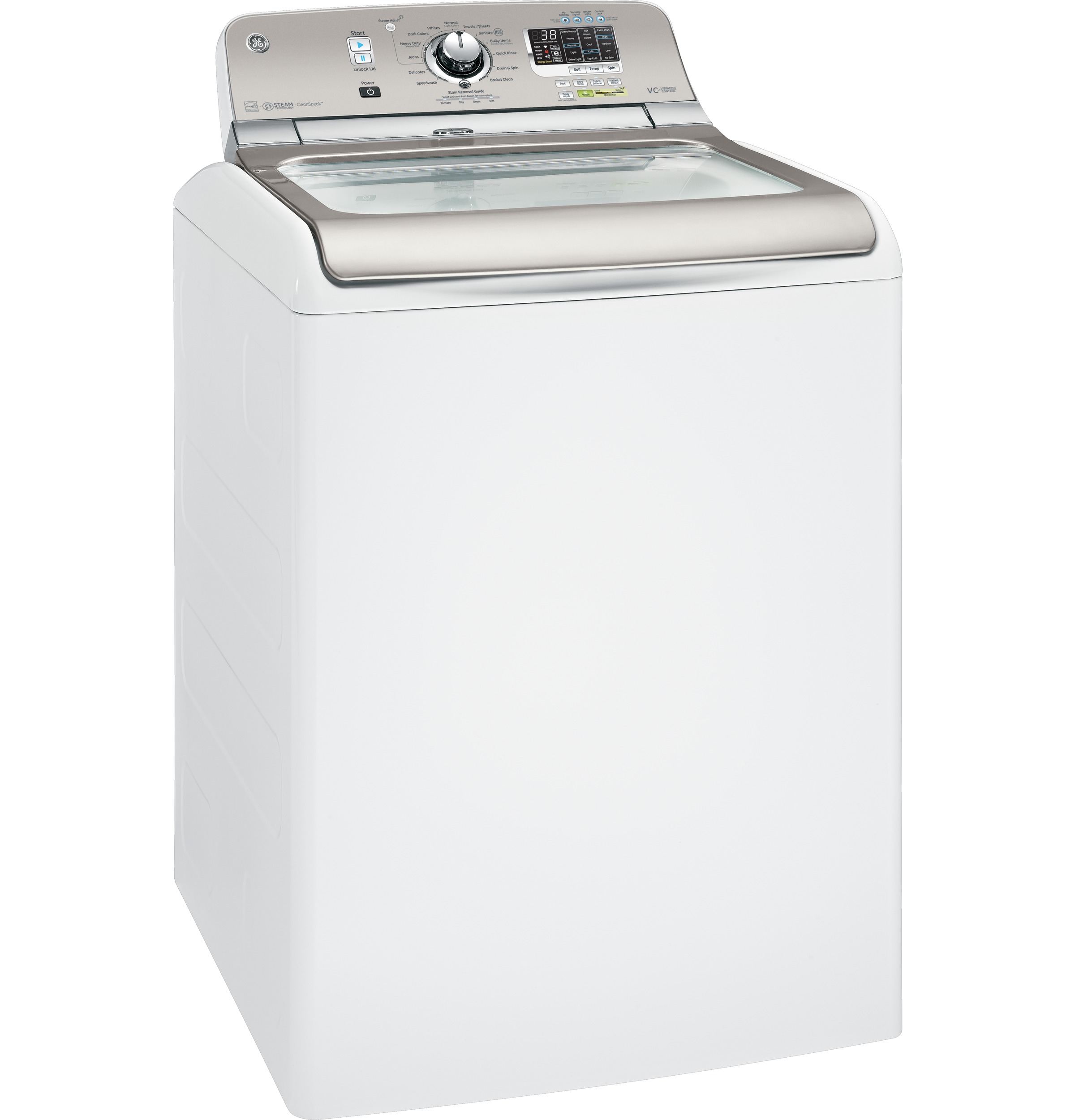 4.8 DOE cu. ft. capacity washer with stainless steel basket and steam GTWS8450DWS, product image 4 of 6