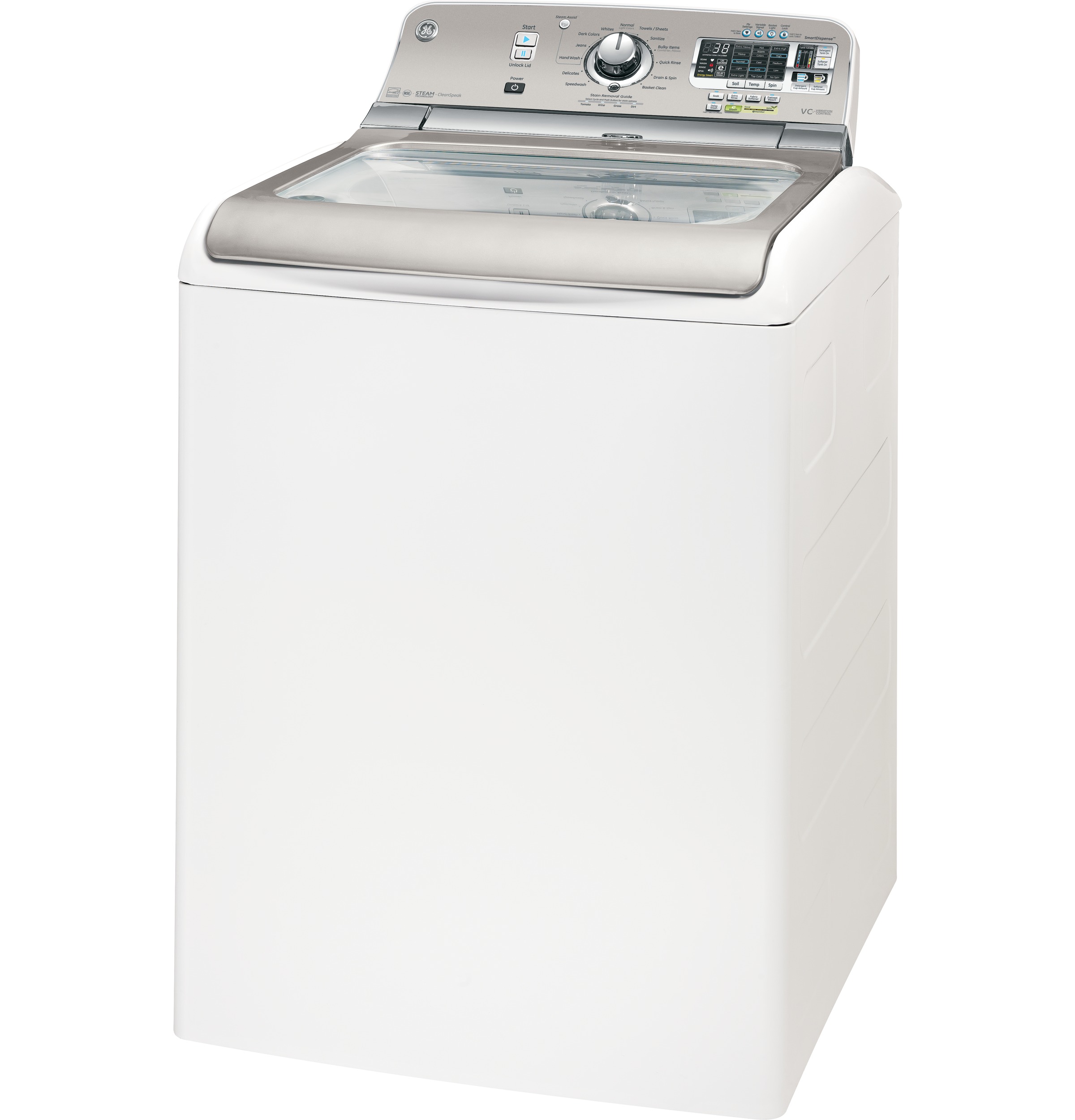 5.0 DOE cu. ft. capacity washer with stainless steel basket and steam GTWS8650DWS, product image 3 of 29