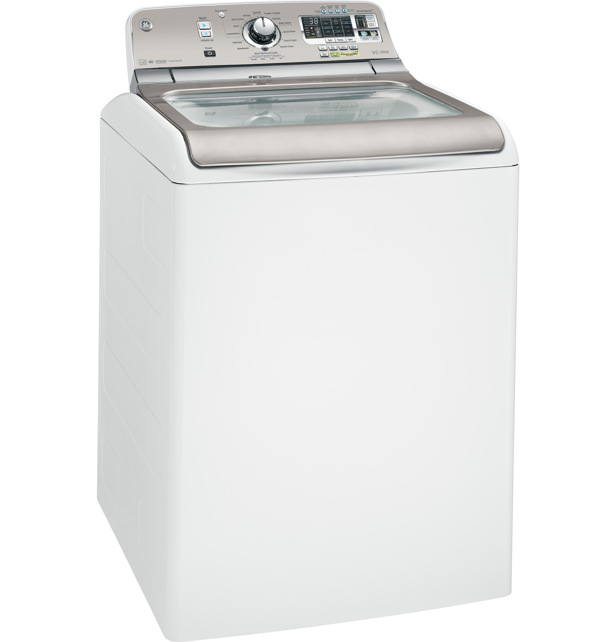 5.0 DOE cu. ft. capacity washer with stainless steel basket and steam GTWS8650DWS, product image 4 of 29