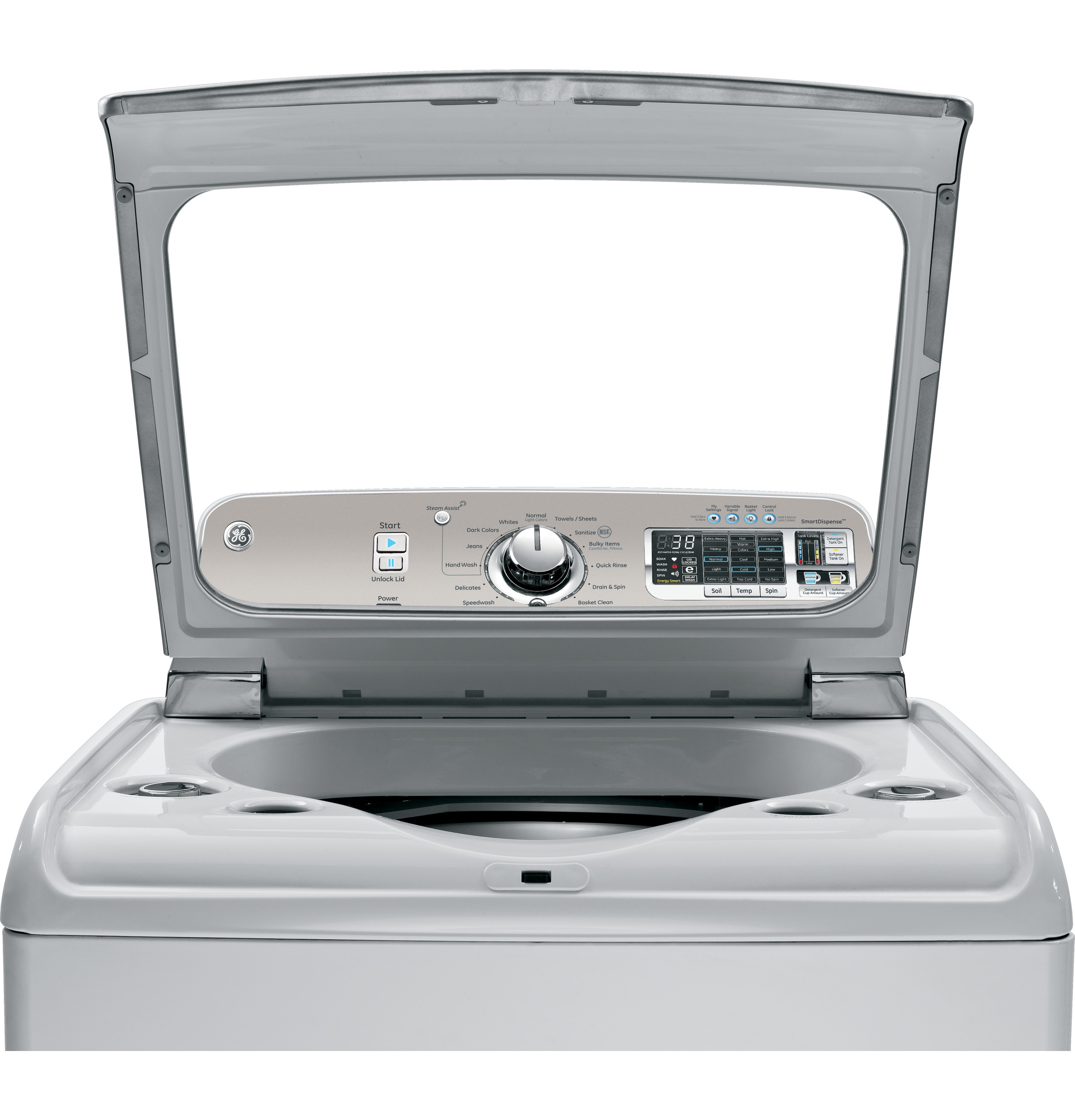 5.0 DOE cu. ft. capacity washer with stainless steel basket and steam GTWS8650DWS, product image 14 of 29