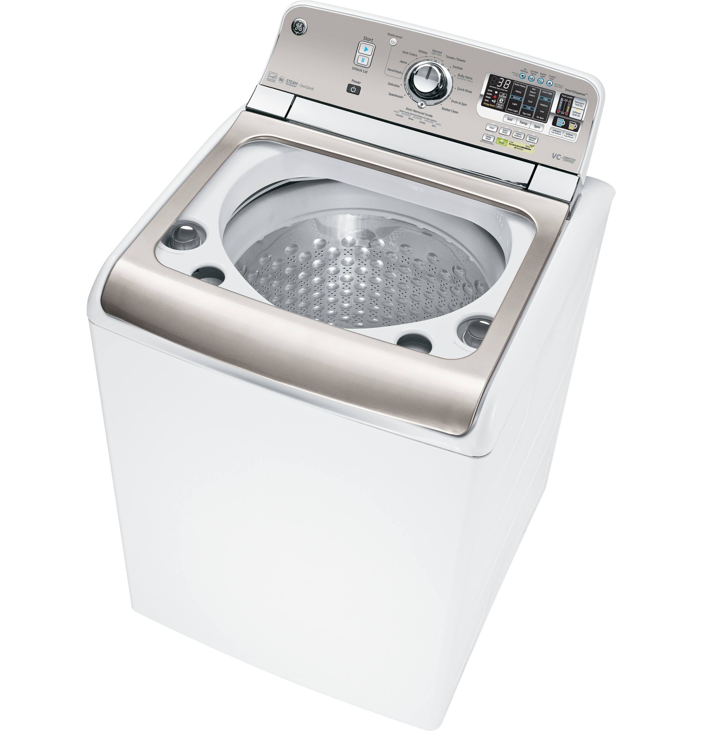 5.0 DOE cu. ft. capacity washer with stainless steel basket and steam GTWS8650DWS, product image 18 of 29