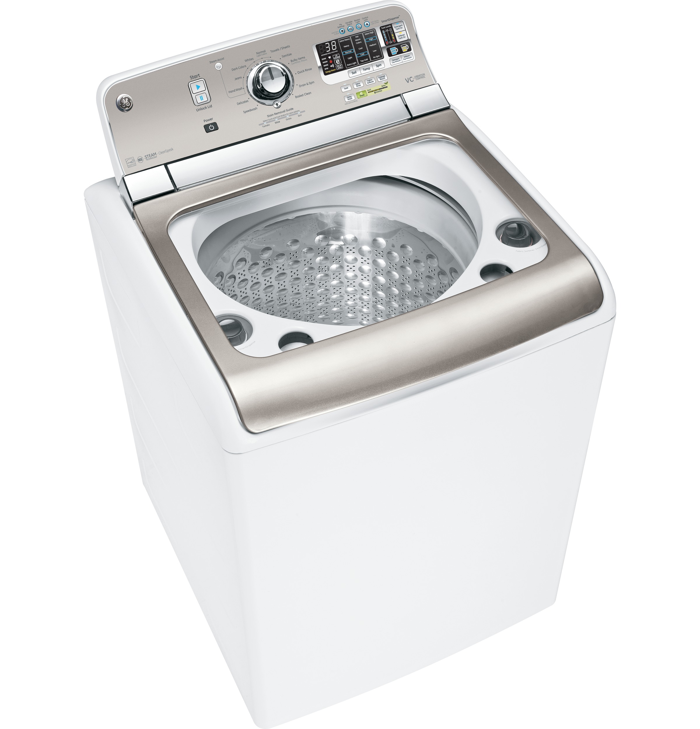 5.0 DOE cu. ft. capacity washer with stainless steel basket and steam GTWS8650DWS, product image 21 of 29