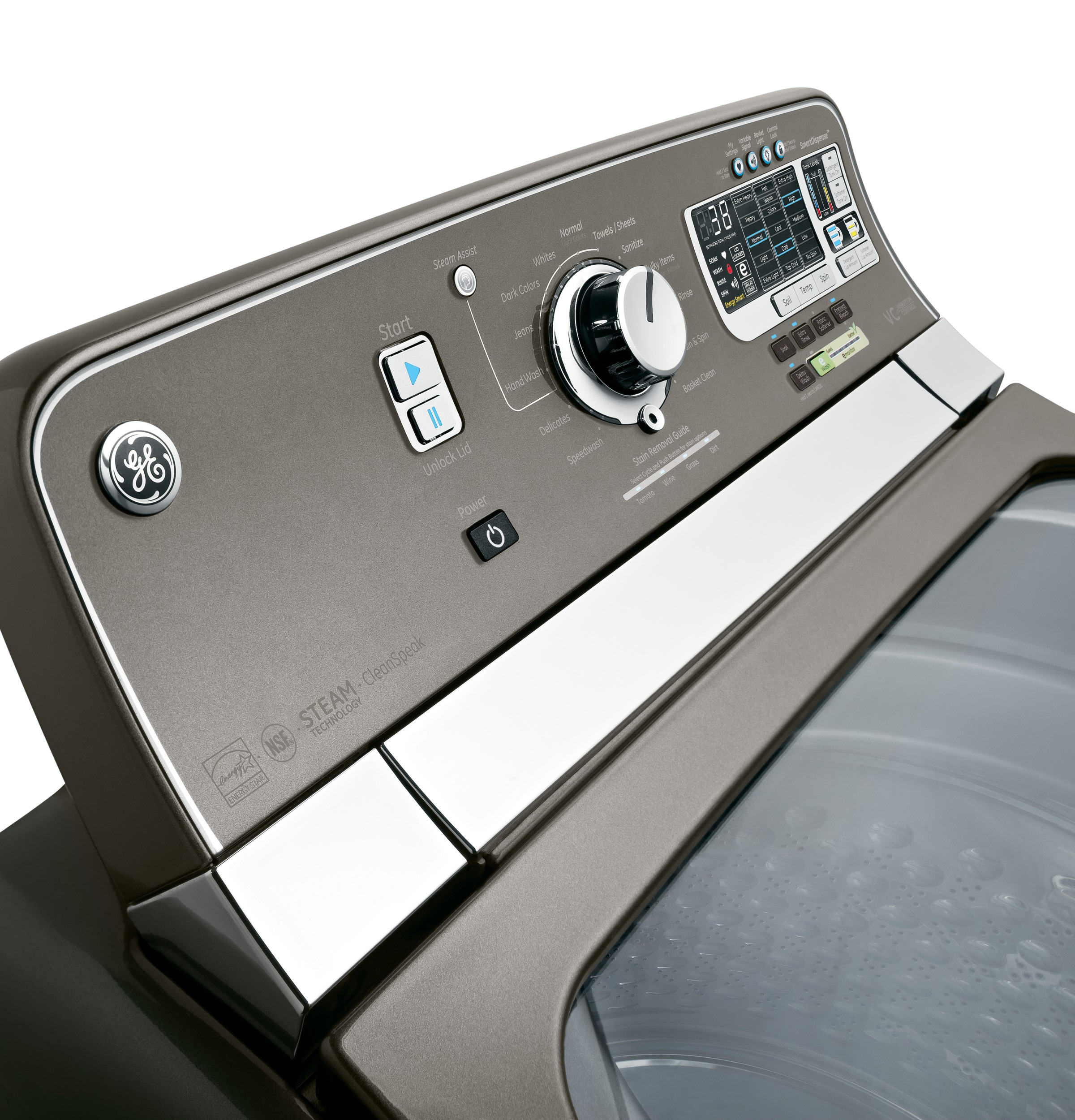 5.0 DOE cu. ft. capacity washer with stainless steel basket and steam GTWS8650DWS, product image 22 of 29