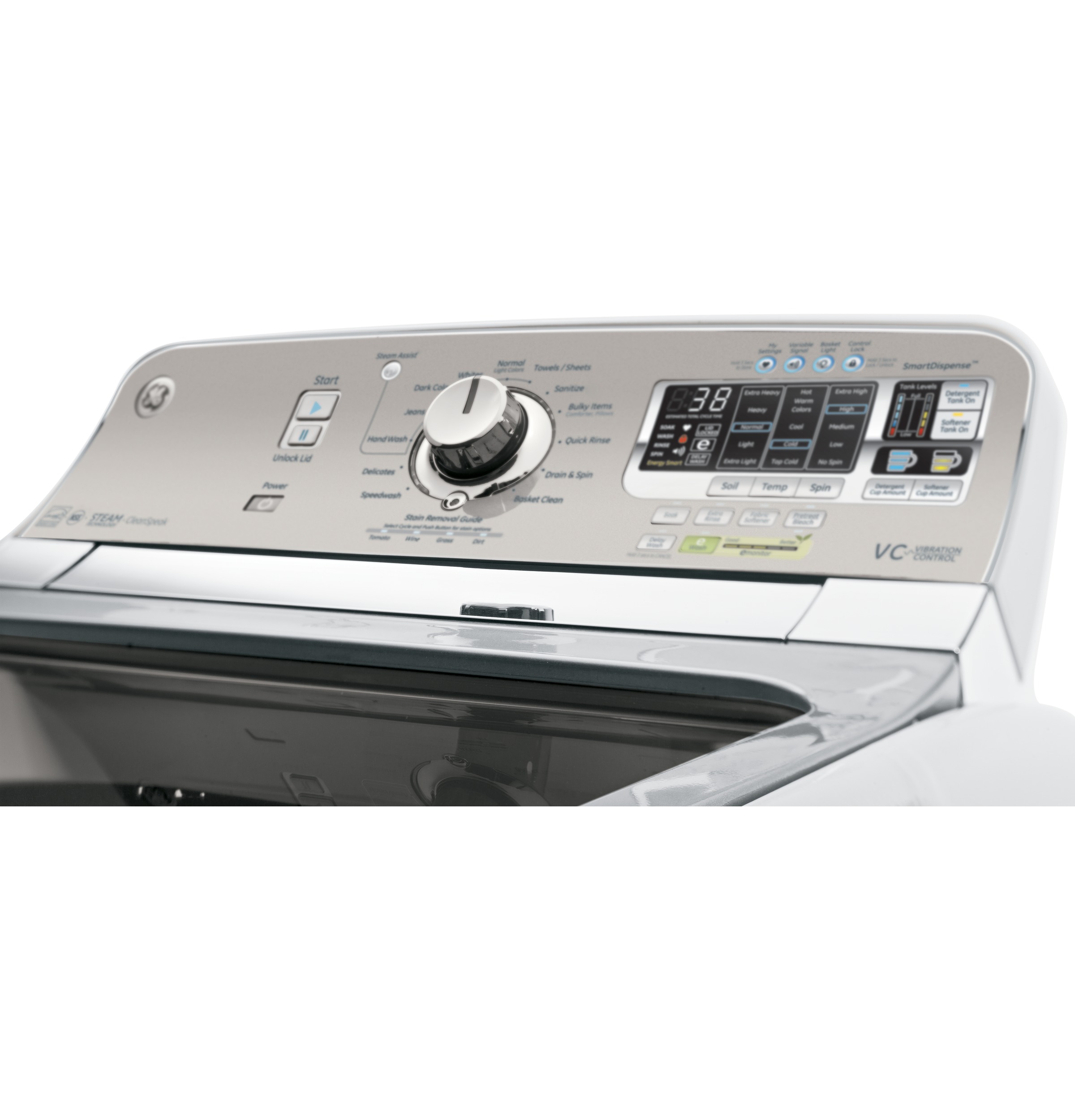 5.0 DOE cu. ft. capacity washer with stainless steel basket and steam GTWS8650DWS, product image 26 of 29