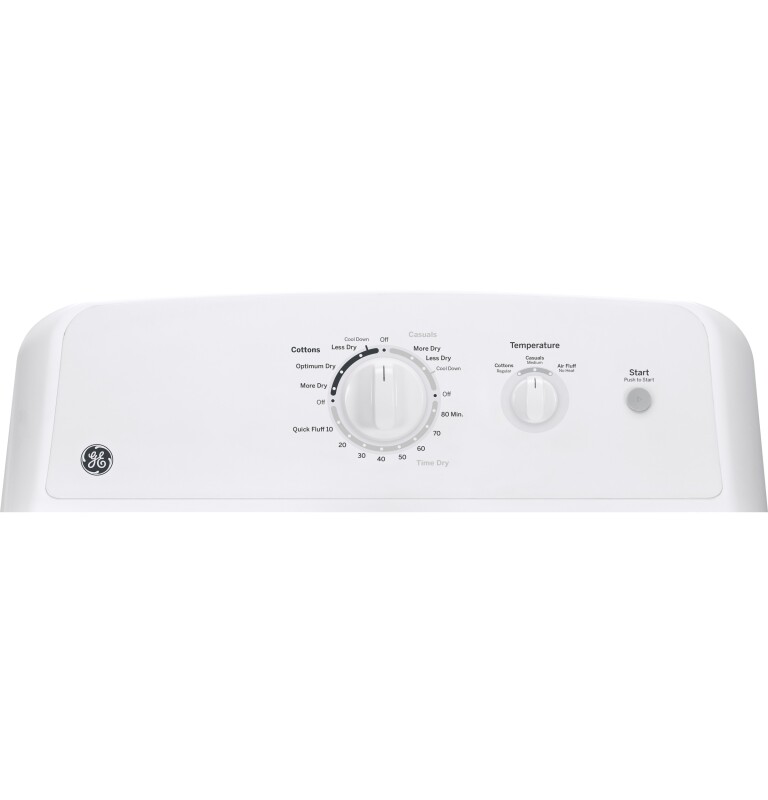 6.2 cu. ft. Capacity Electric Dryer with Up To 120 ft. Venting and Shallow Depth GTX22EASKWW
