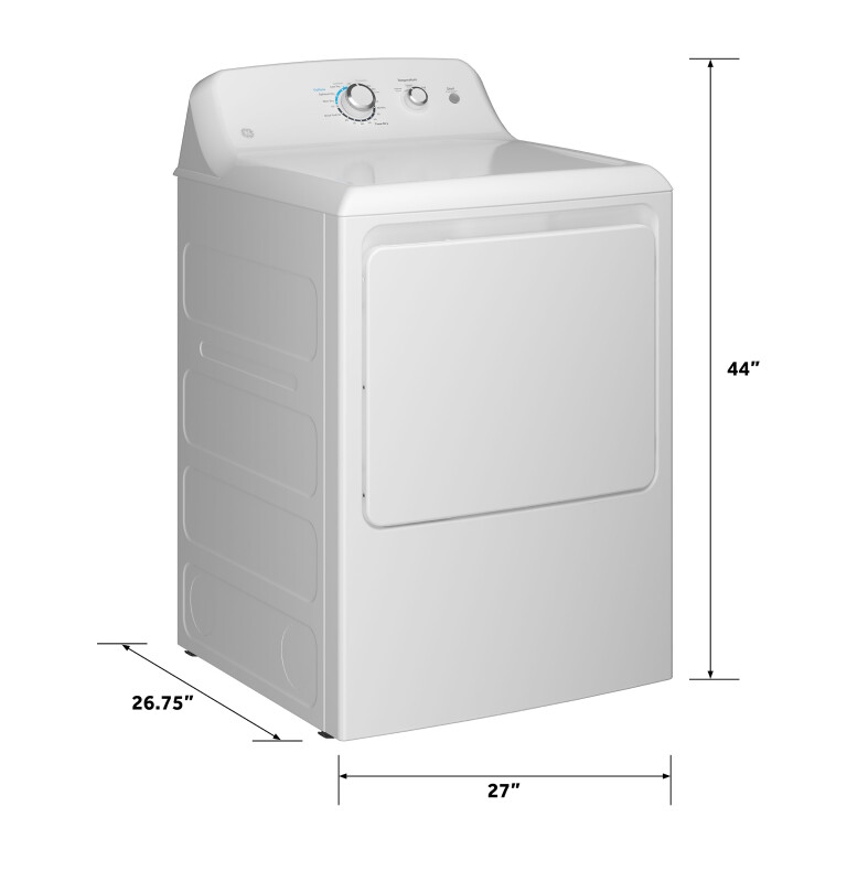 6.2 cu. ft. Capacity Electric Dryer with Up To 120 ft. Venting and Shallow Depth view 12
