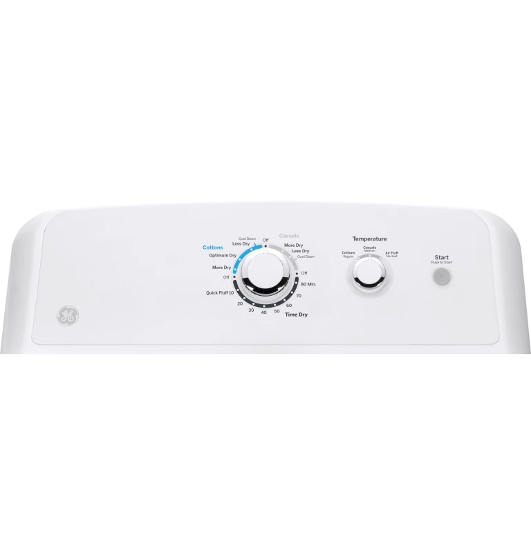 6.2 cu. ft. Capacity Electric Dryer with Up To 120 ft. Venting and Shallow Depth​ GTX33EASKWW