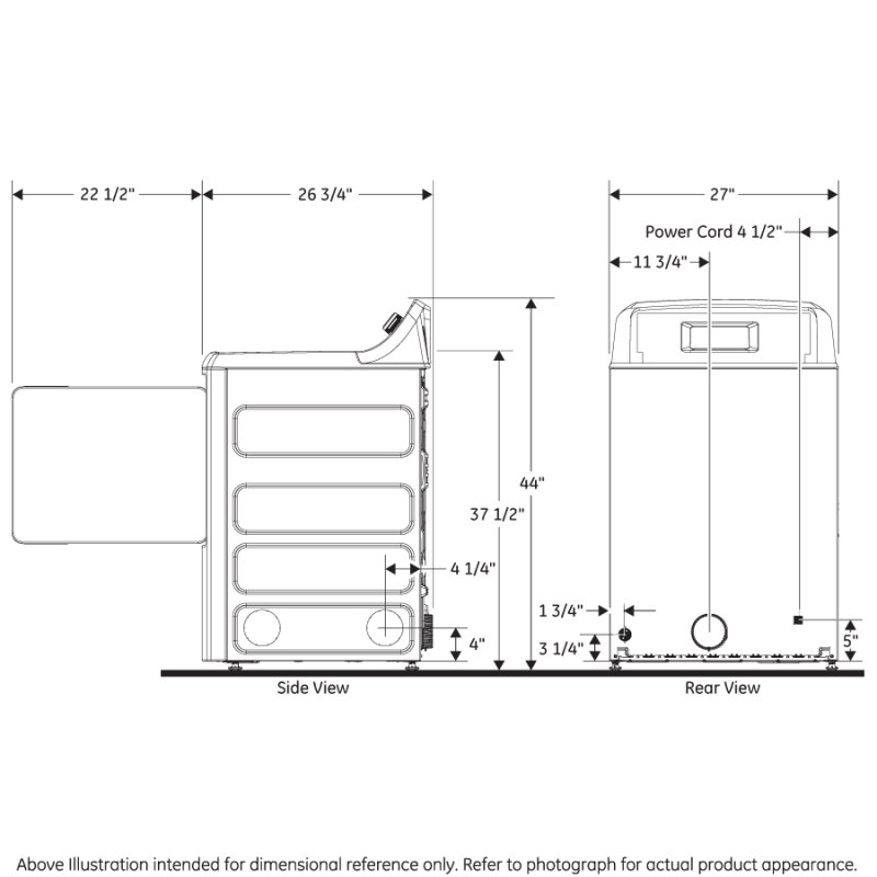 6.2 cu. ft. Capacity Gas Dryer with Up To 120 ft. Venting and Shallow Depth view 13