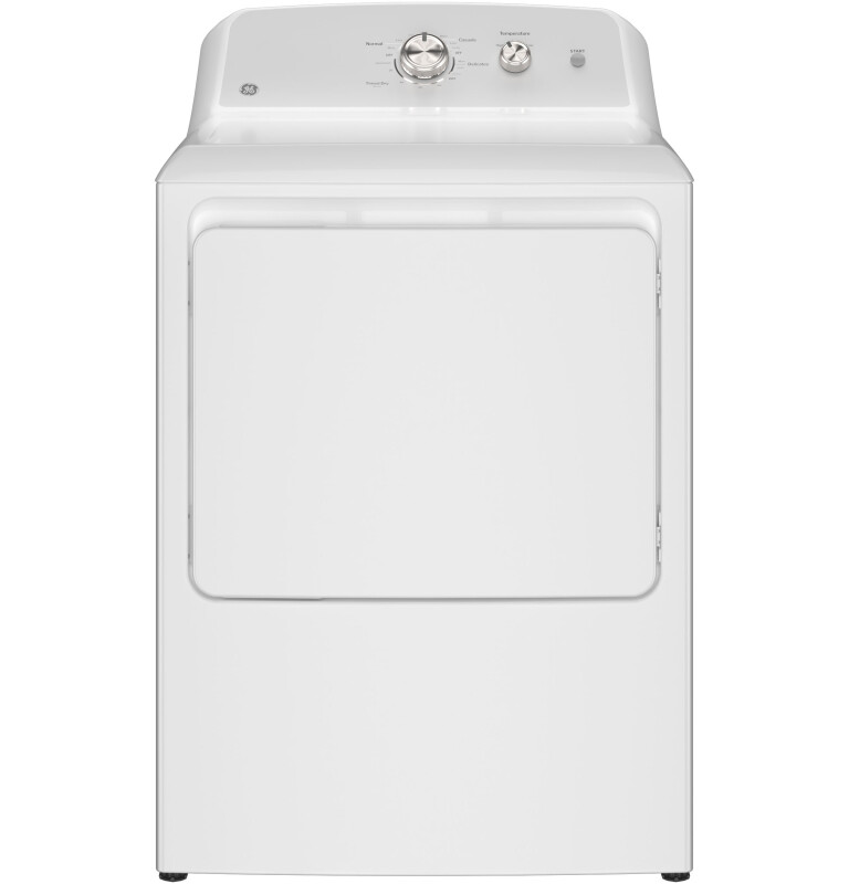 GE 6.2 cu. ft. Capacity Electric Dryer with Up To 120 ft. Venting and Shallow Depth​ White GTX38EASWWS Picture 1