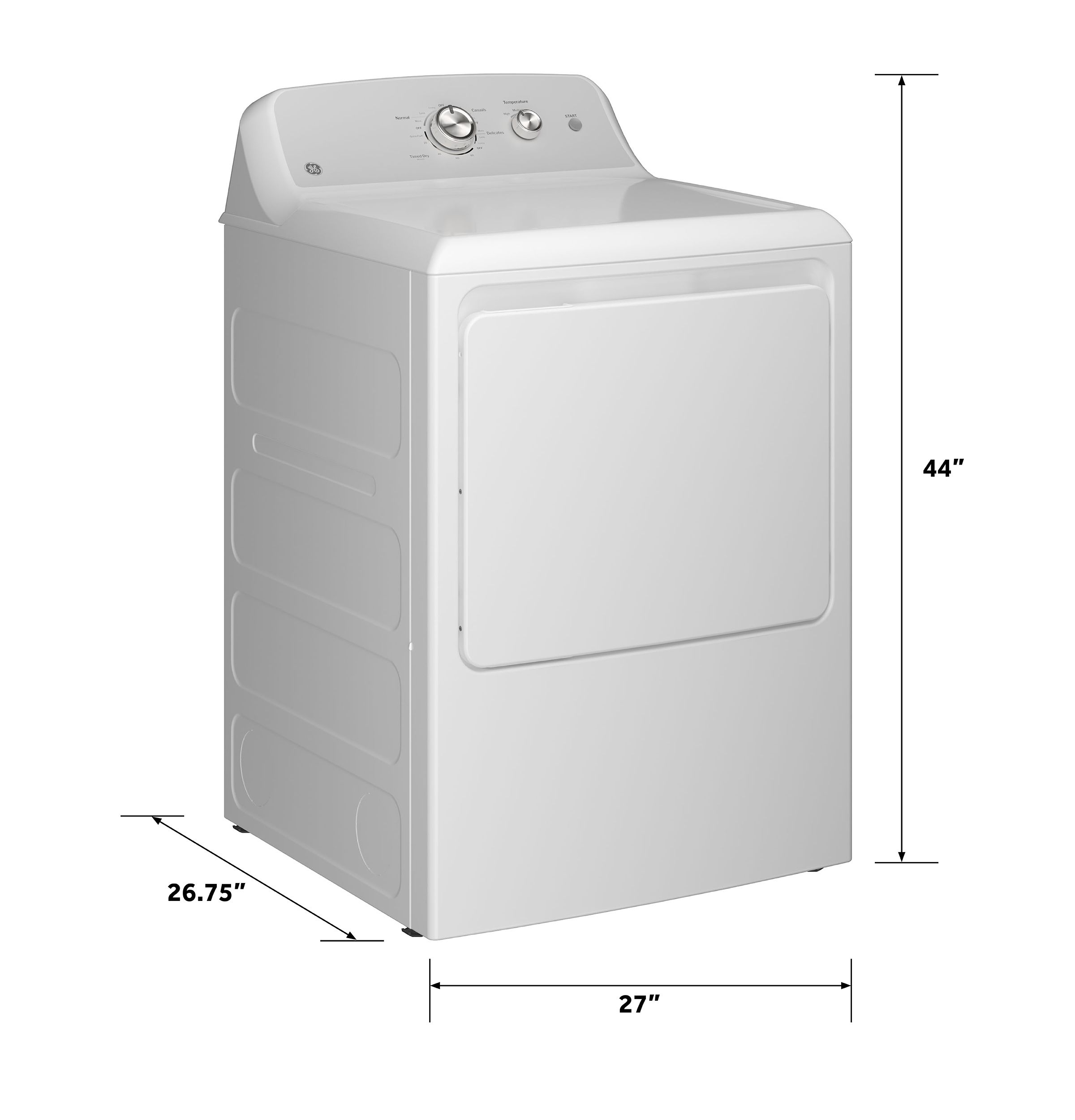 6.2 cu. ft. Capacity Electric Dryer with Up To 120 ft. Venting and Shallow Depth view 14