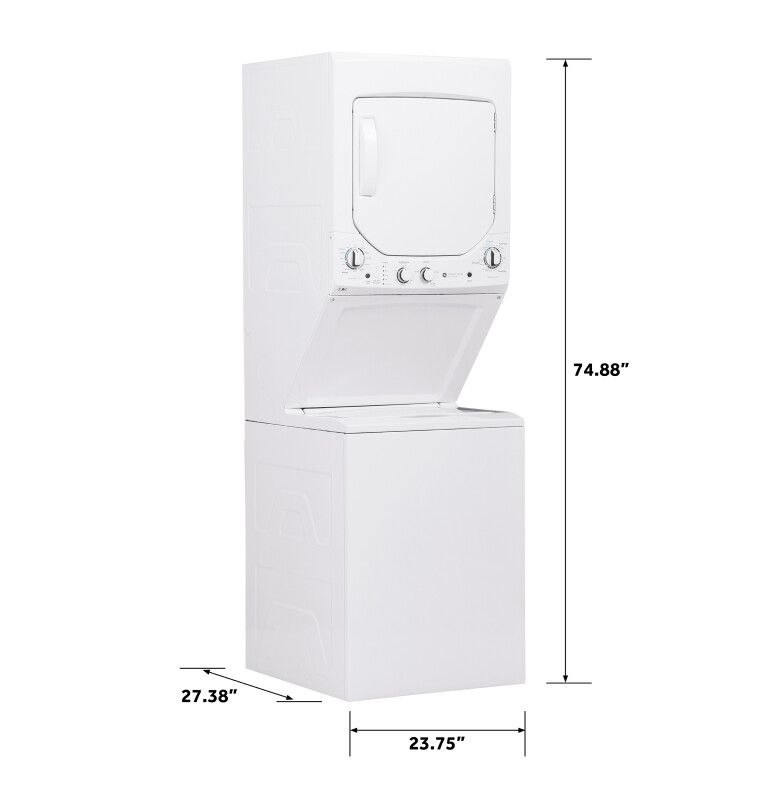 Unitized Spacemaker 2.3 cu. ft. Capacity Washer with Stainless Steel Basket and 4.4 cu. ft. Capacity Electric Dryer view 19