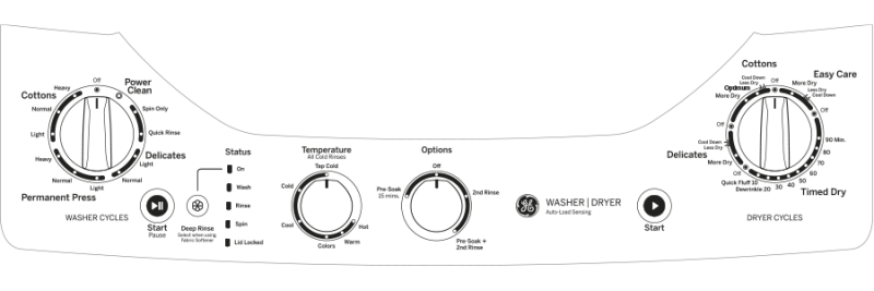 Unitized Spacemaker 2.0 DOE cu. ft. Washer and 4.4 cu. ft. Gas Dryer GUD24GSSJWW