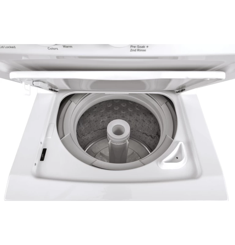 Unitized Spacemaker 2.3 cu. ft. Capacity Washer with Stainless Steel Basket and 4.4 cu. ft. Capacity Gas Dryer GUD24GSSMWW