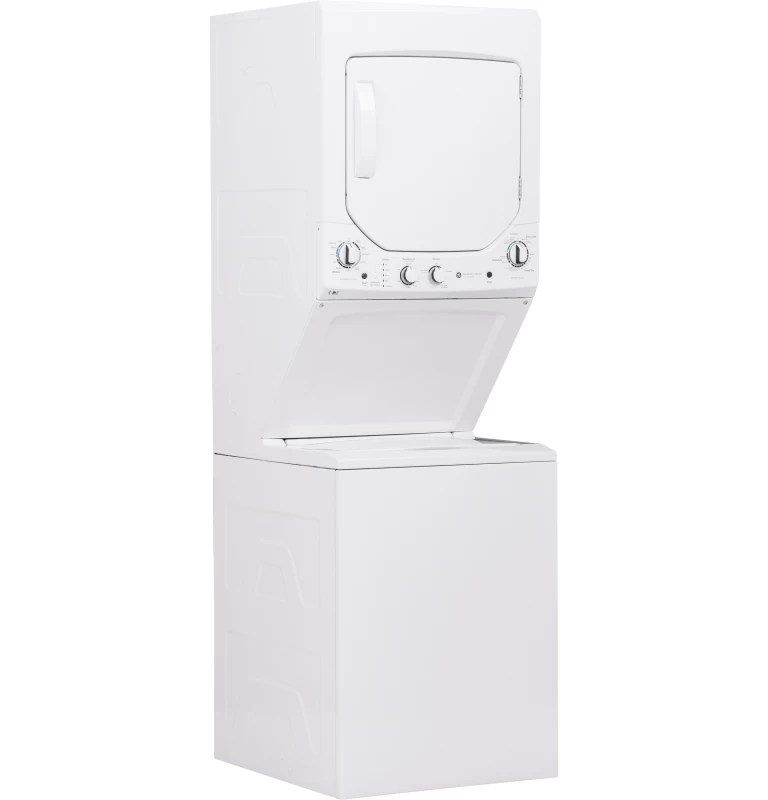 Unitized Spacemaker 2.3 cu. ft. Capacity Washer with Stainless Steel Basket and 4.4 cu. ft. Capacity Gas Dryer GUD24GSSMWW