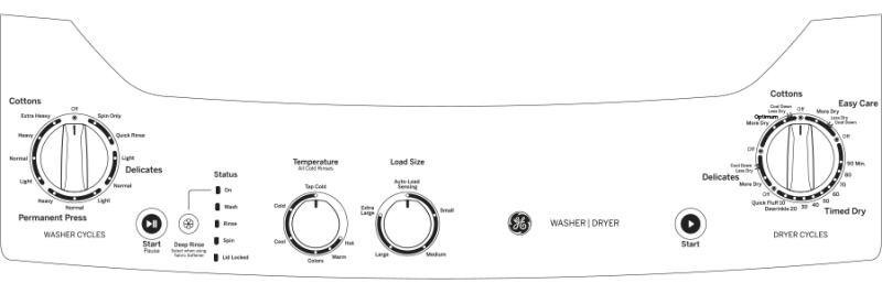 Unitized Spacemaker 3.2 DOE cu. ft. Washer and 5.9 cu. ft. Electric Dryer GUD27ESSJWW