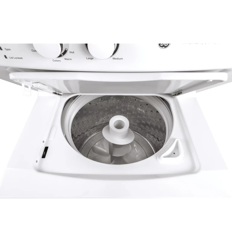 Laundry Center with Stainless Steel Basket and 5.9 cu. ft. Electric Dryer in White GUD27ESSMWW