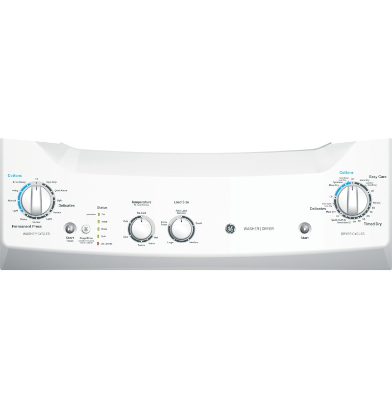Unitized Spacemaker 3.2 DOE cu. ft. Washer and 5.9 cu. ft. Gas Dryer GUD27GSSJWW