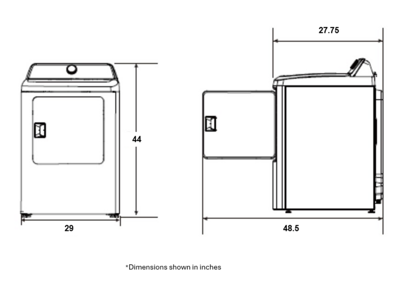 TOP LOAD MATCHING DRYER GW6511RW
