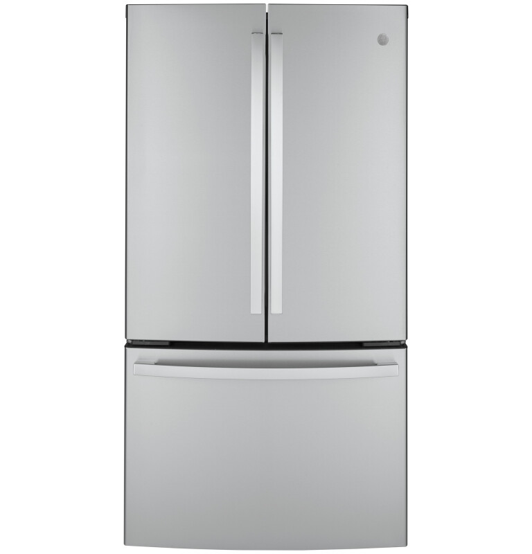 GE 23.1 Cu. Ft. Counter-Depth Fingerprint Resistant French-Door Refrigerator Gray GWE23GYNFS Picture 1