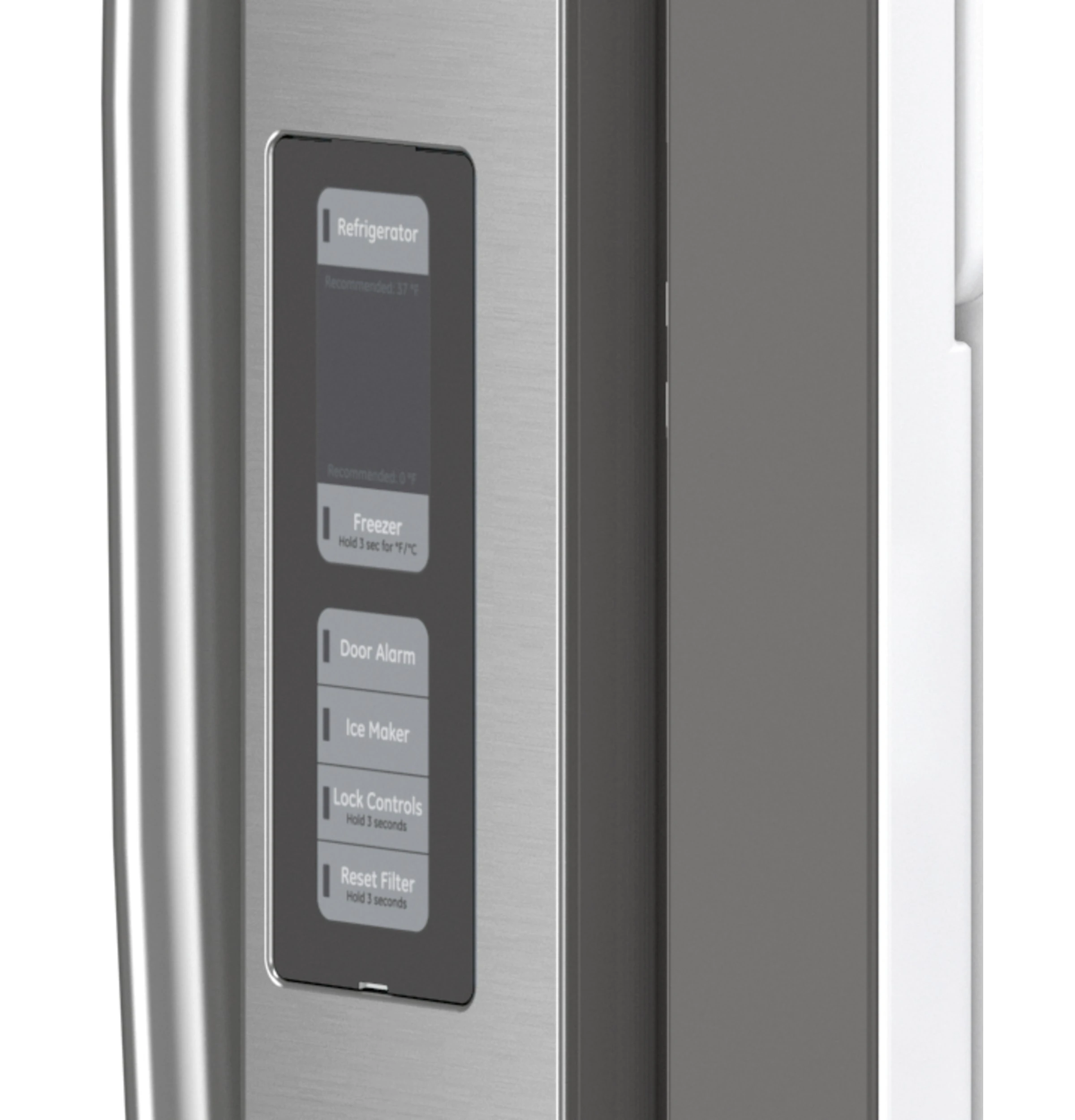 Internal controls with actual-temperature setting display