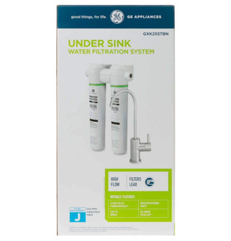Under Sink Dual Stage Water Filtration System With Faucet GXK255TBN