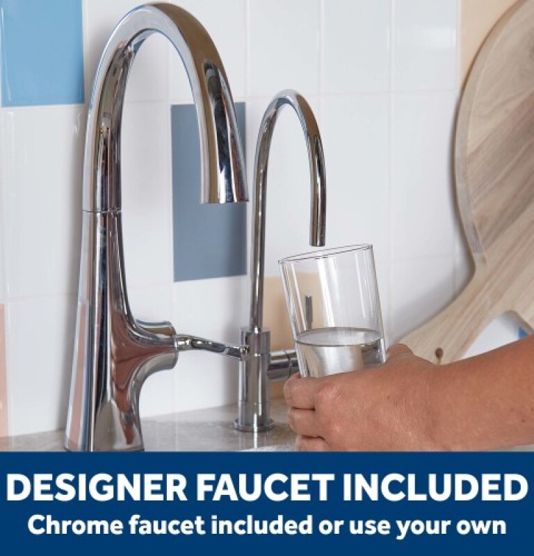 Under Sink Dual Stage Water Filtration System With Faucet GXK255TBN