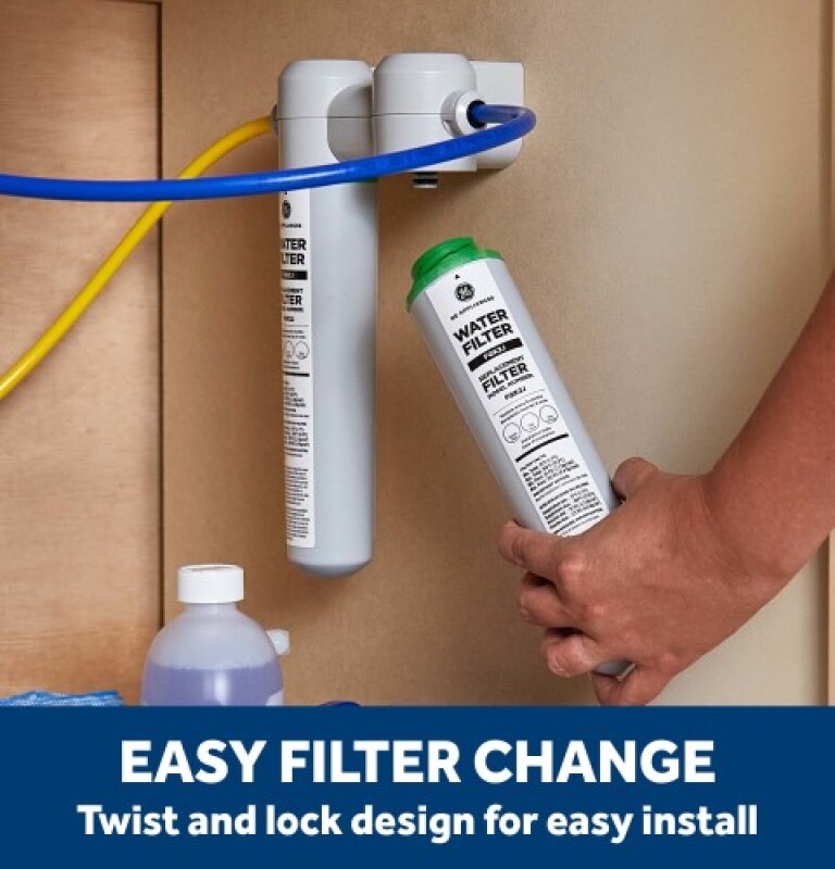 Under Sink Dual Stage Water Filtration System With Faucet GXK255TBN
