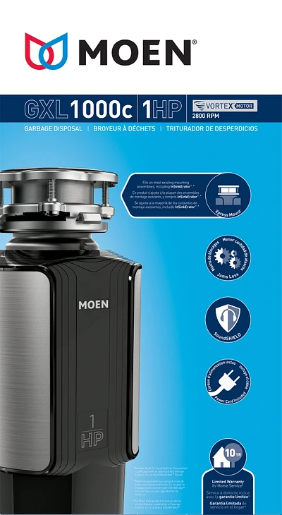 GX Series 1 Horsepower Garbage Disposal GXL1000C, product image 15 of 16