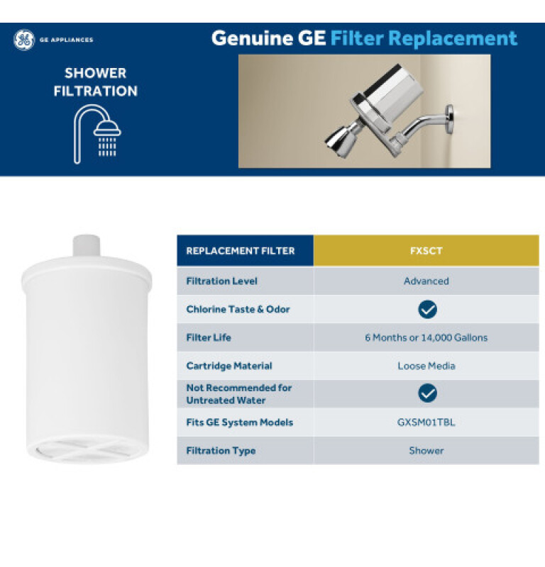 Universal Shower Filtration System GXSM01TBL