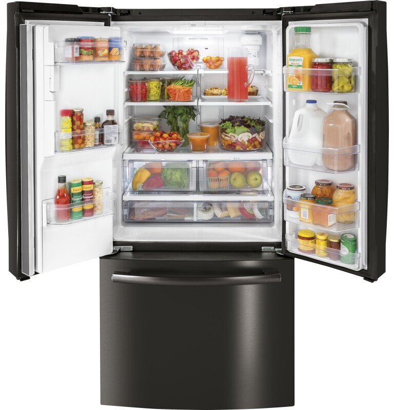 17.5 Cu. Ft. Counter-Depth French-Door Refrigerator GYE18JBLTS, product image 2 of 10