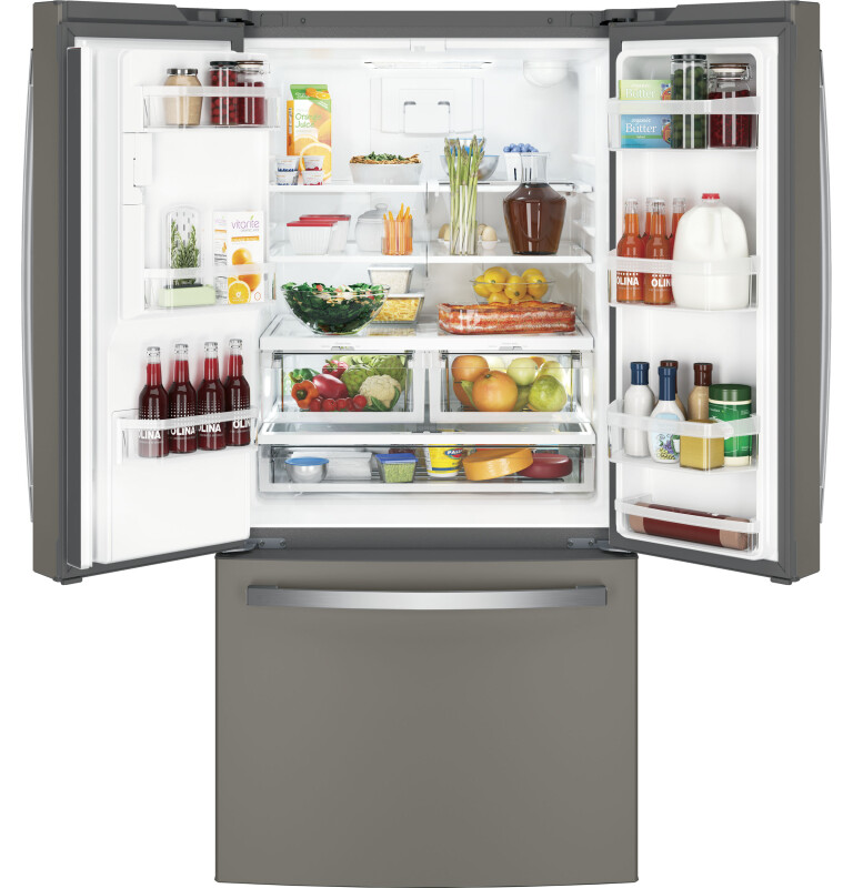 17.5 Cu. Ft. Counter-Depth French-Door Refrigerator GYE18JMLES, product image 2 of 12