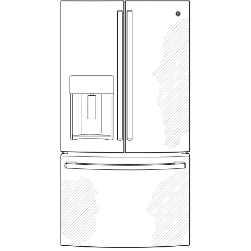 22.1 Cu. Ft. Counter-Depth French-Door Refrigerator view 15
