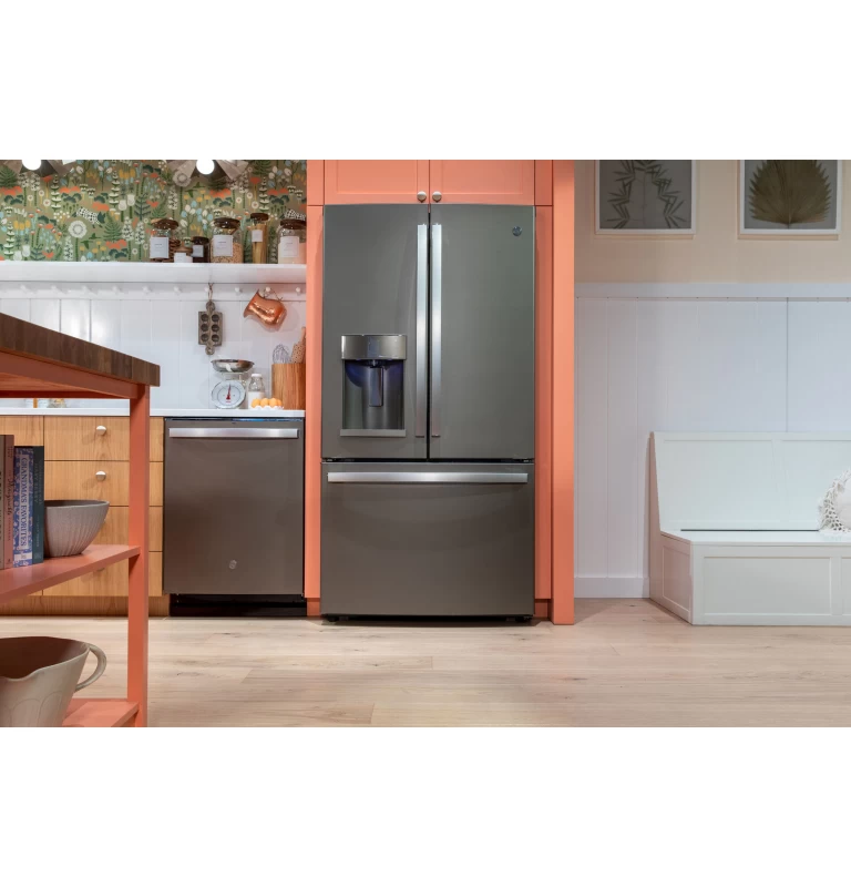 ENERGY STAR 22.1 Cu. Ft. Counter-Depth French-Door Refrigerator GYE22GMNES