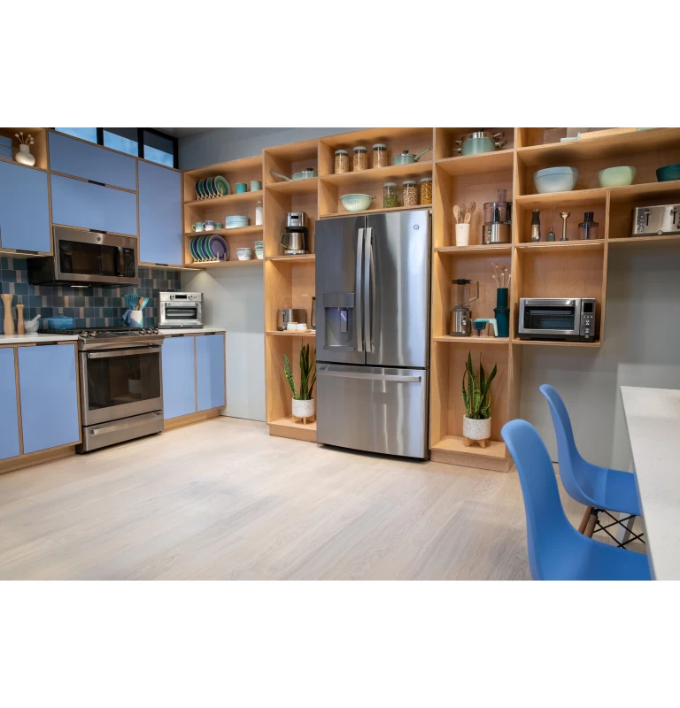 ENERGY STAR 22.1 Cu. Ft. Counter-Depth Fingerprint Resistant French-Door Refrigerator GYE22GYNFS