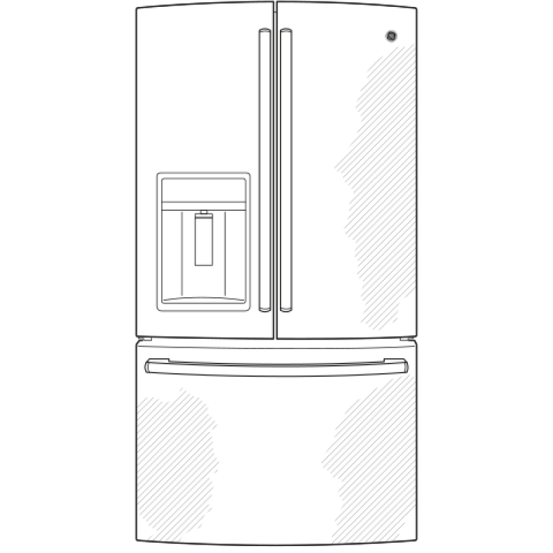 22.1 Cu. Ft. Counter-Depth French-Door Refrigerator GYE22KMHES