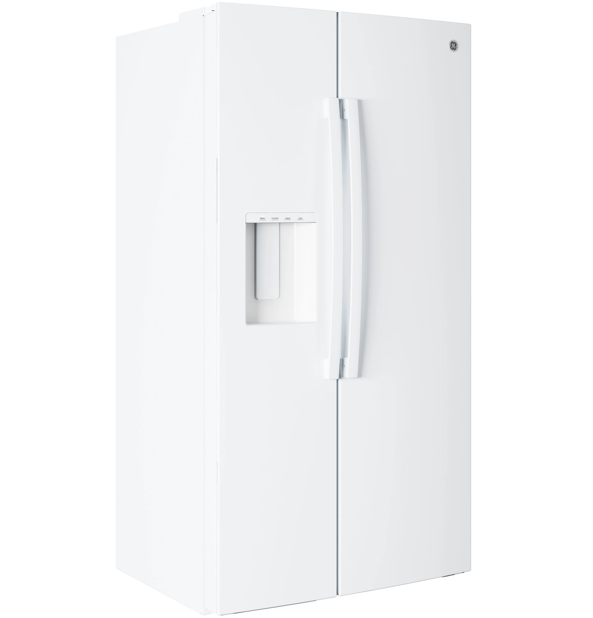 23.6 Cu. Ft. Counter-Depth Side-By-Side Refrigerator with Extra Tall Dispenser and In-Door Icemaker GZE24NGYWW