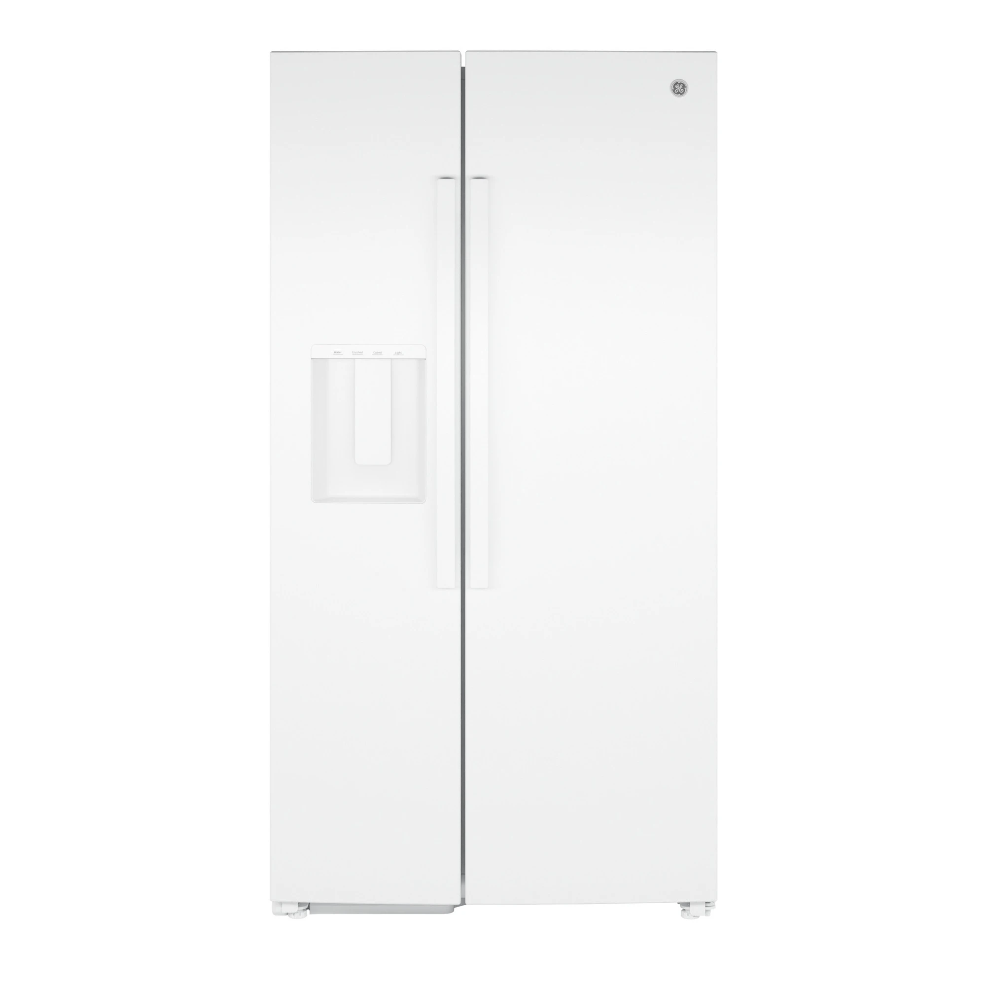 23.6 Cu. Ft. Counter-Depth Side-By-Side Refrigerator with Extra Tall Dispenser and In-Door Icemaker GZE24NGYWW
