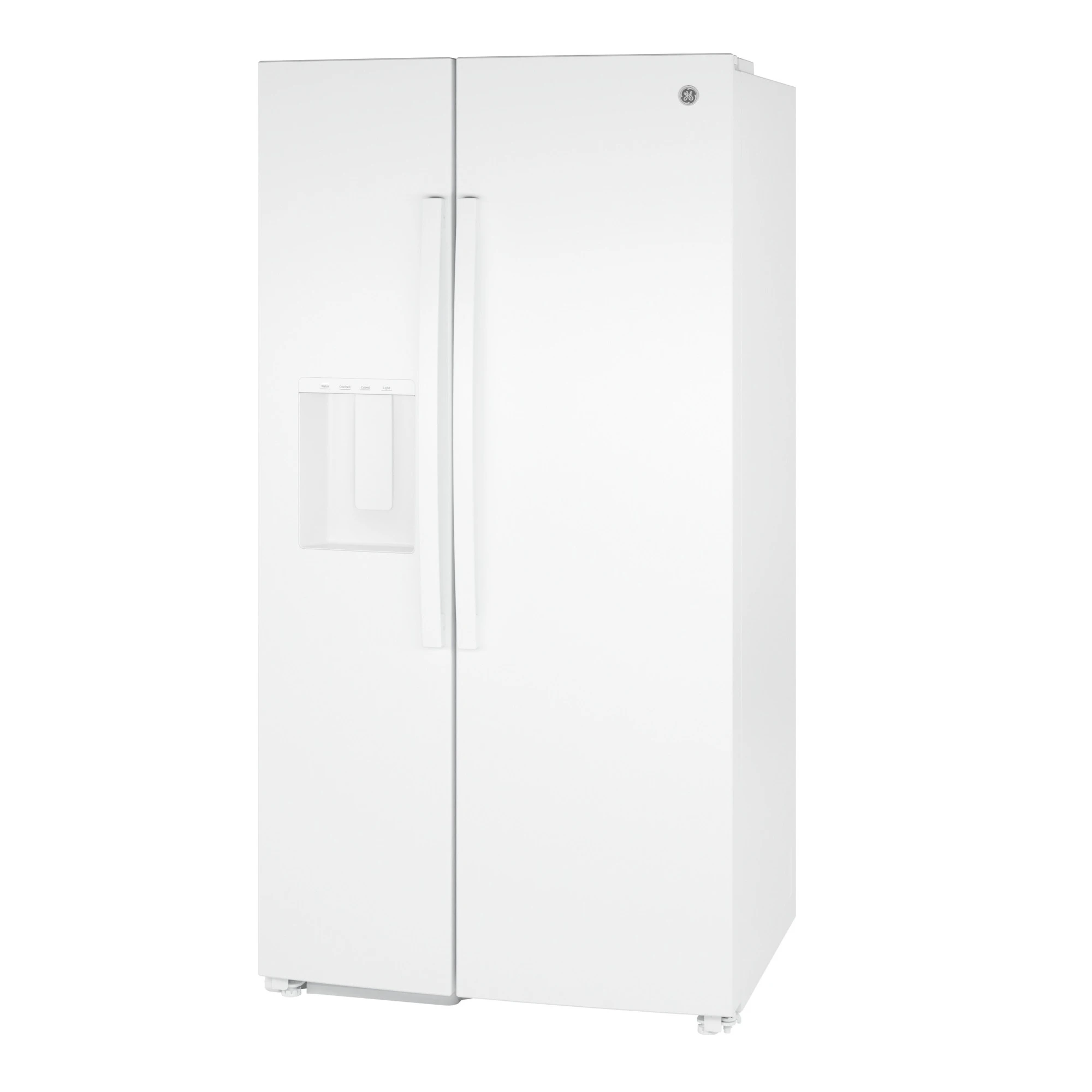 23.6 Cu. Ft. Counter-Depth Side-By-Side Refrigerator with Extra Tall Dispenser and In-Door Icemaker GZE24NGYWW