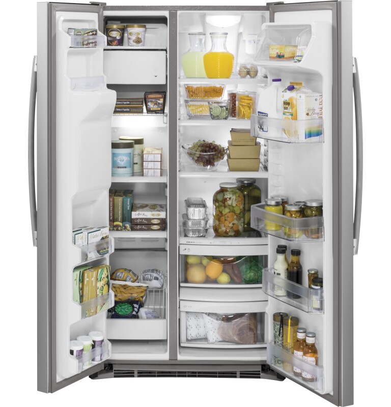 Ge® 21.9 Cu. Ft. Counter-depth Side-by-side Refrigerator GZS22DSJSS