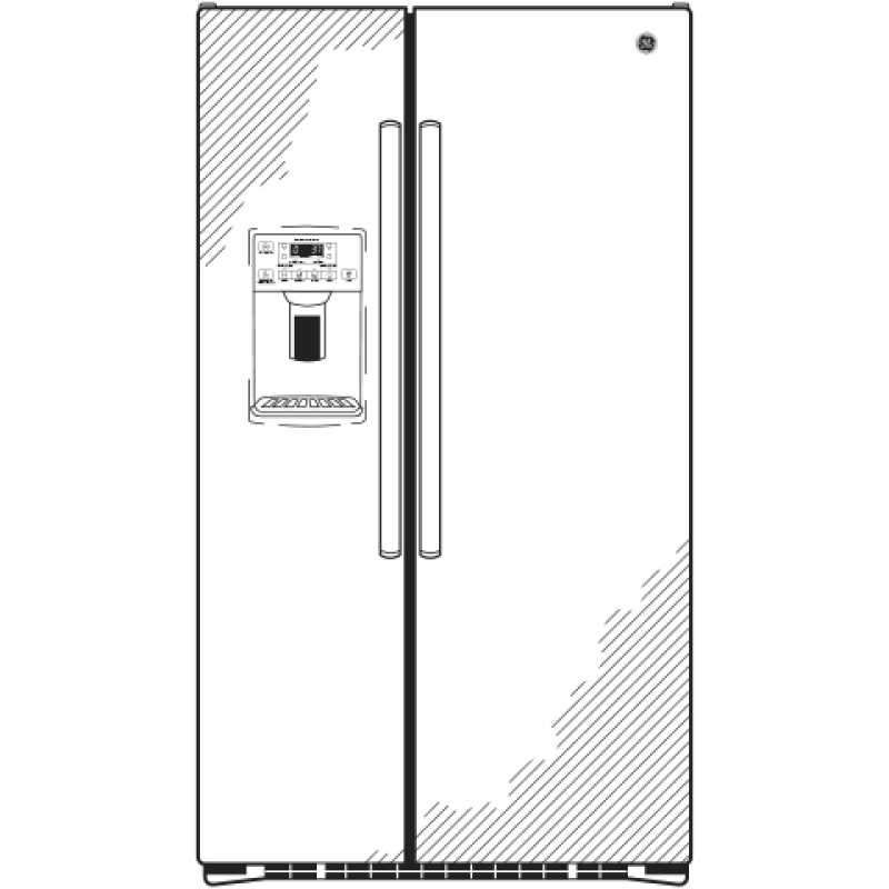 Ge® 21.9 Cu. Ft. Counter-depth Side-by-side Refrigerator GZS22DSJSS