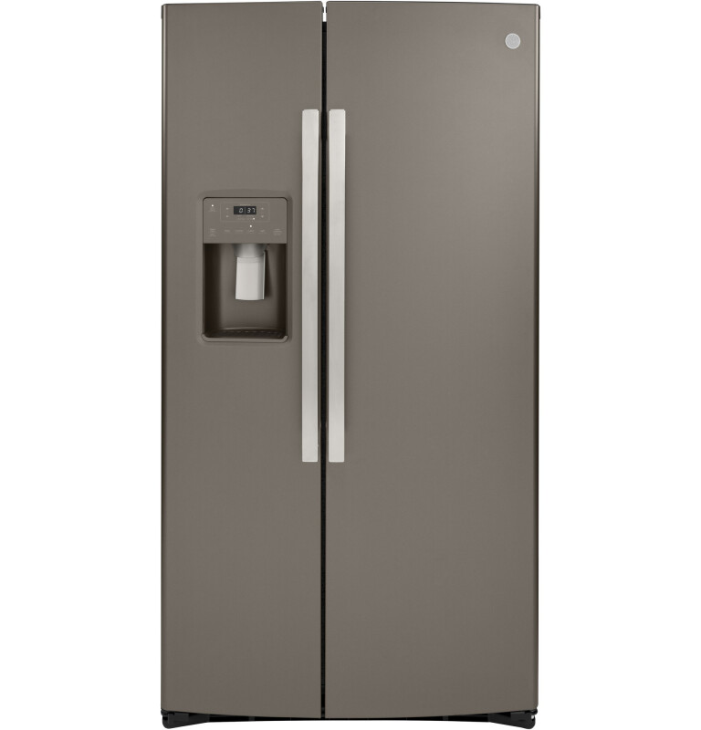 GE 21.8 Cu. Ft. Counter-Depth Side-By-Side Refrigerator Slate GZS22IMNES Picture 1