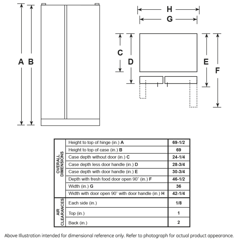 21.8 Cu. Ft. Counter-Depth Fingerprint Resistant Side-By-Side Refrigerator view 12