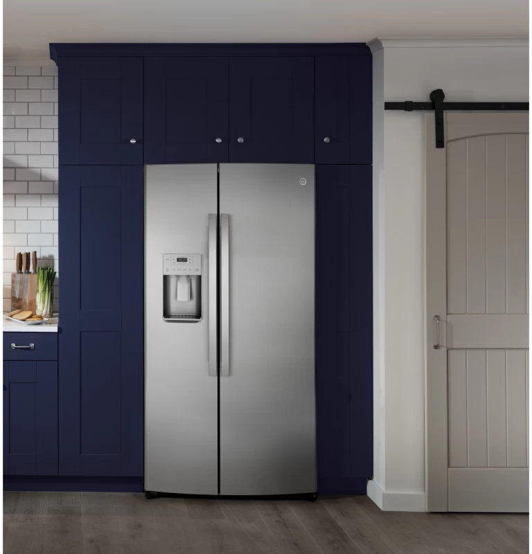 GE 21.8 Cu. Ft. Side-by-Side Refrigerator | GZS22IYNFS