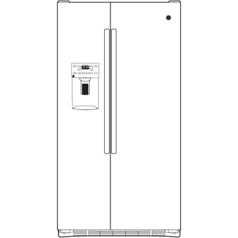 22.7 Cu. Ft. Counter-Depth Side-By-Side Refrigerator GZS23HGEWW